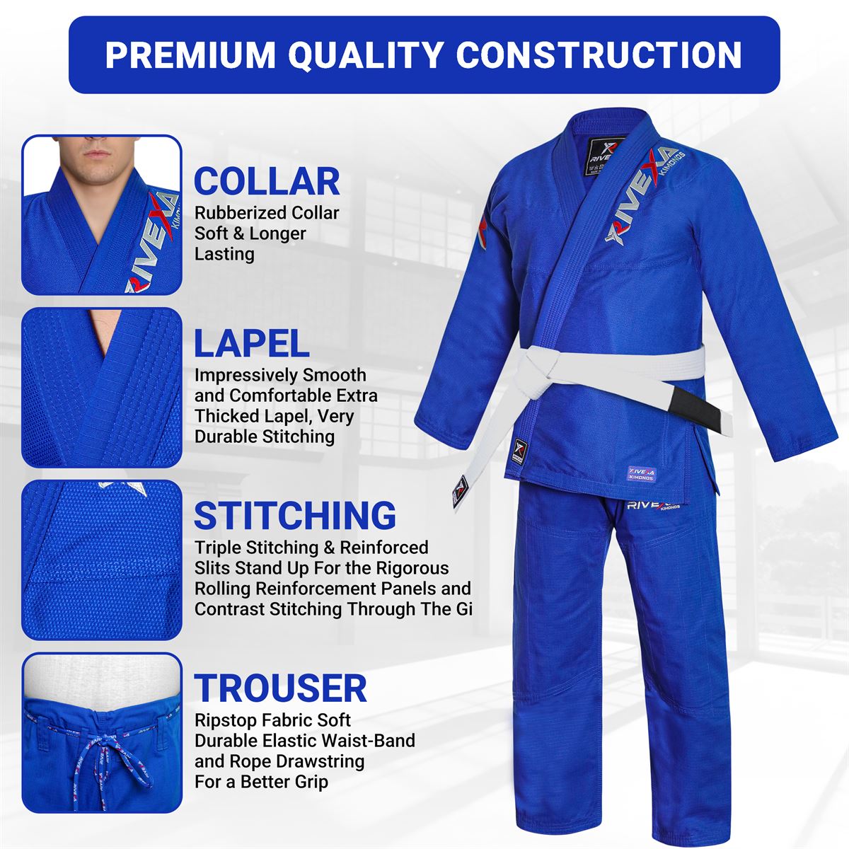 Basic Blue Brazilian Jiu Jitsu GI (BJJ GI)