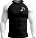 Black with White Sleeves Ranked Rashguard