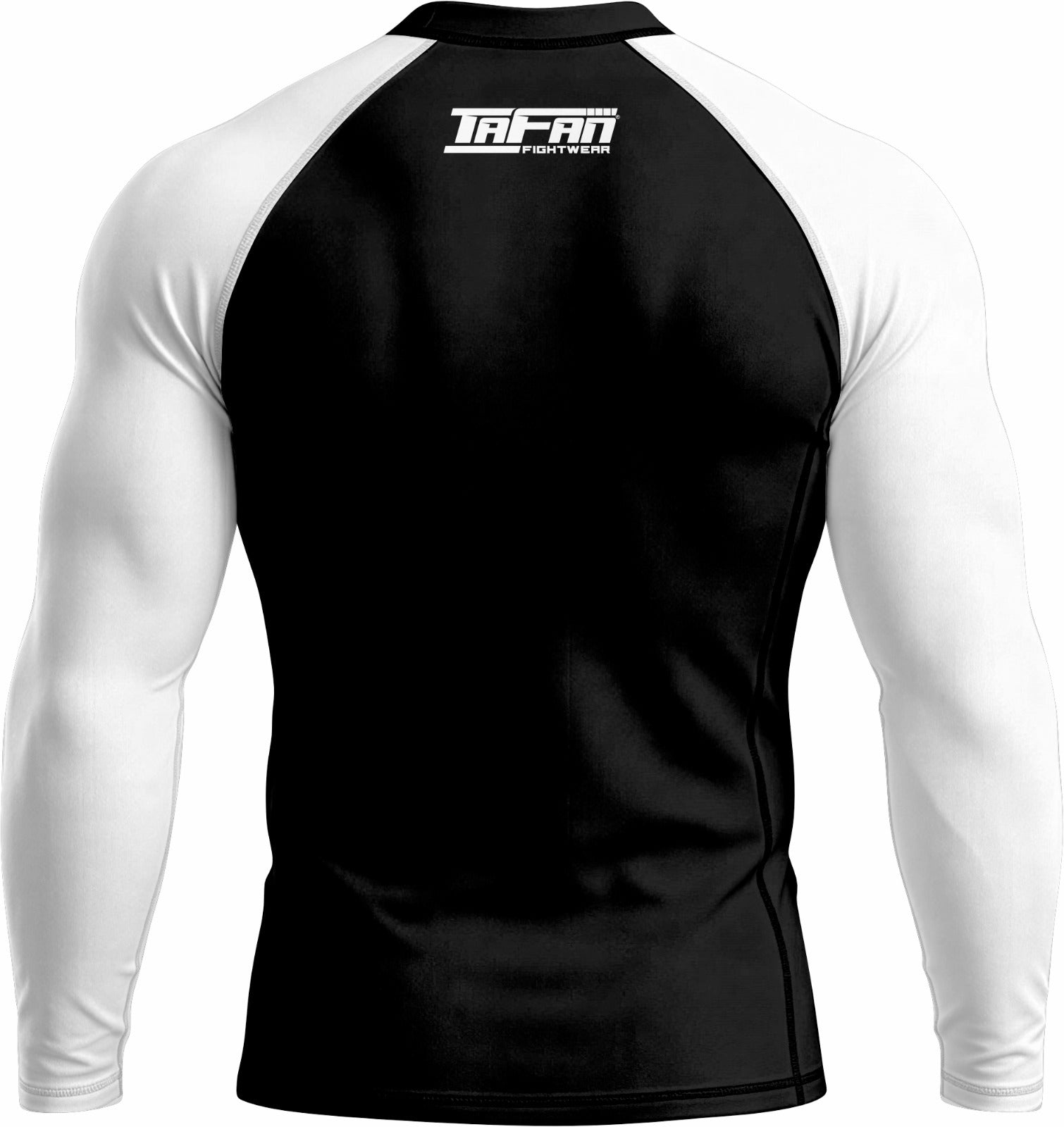 Black with White Sleeves Ranked Rashguard