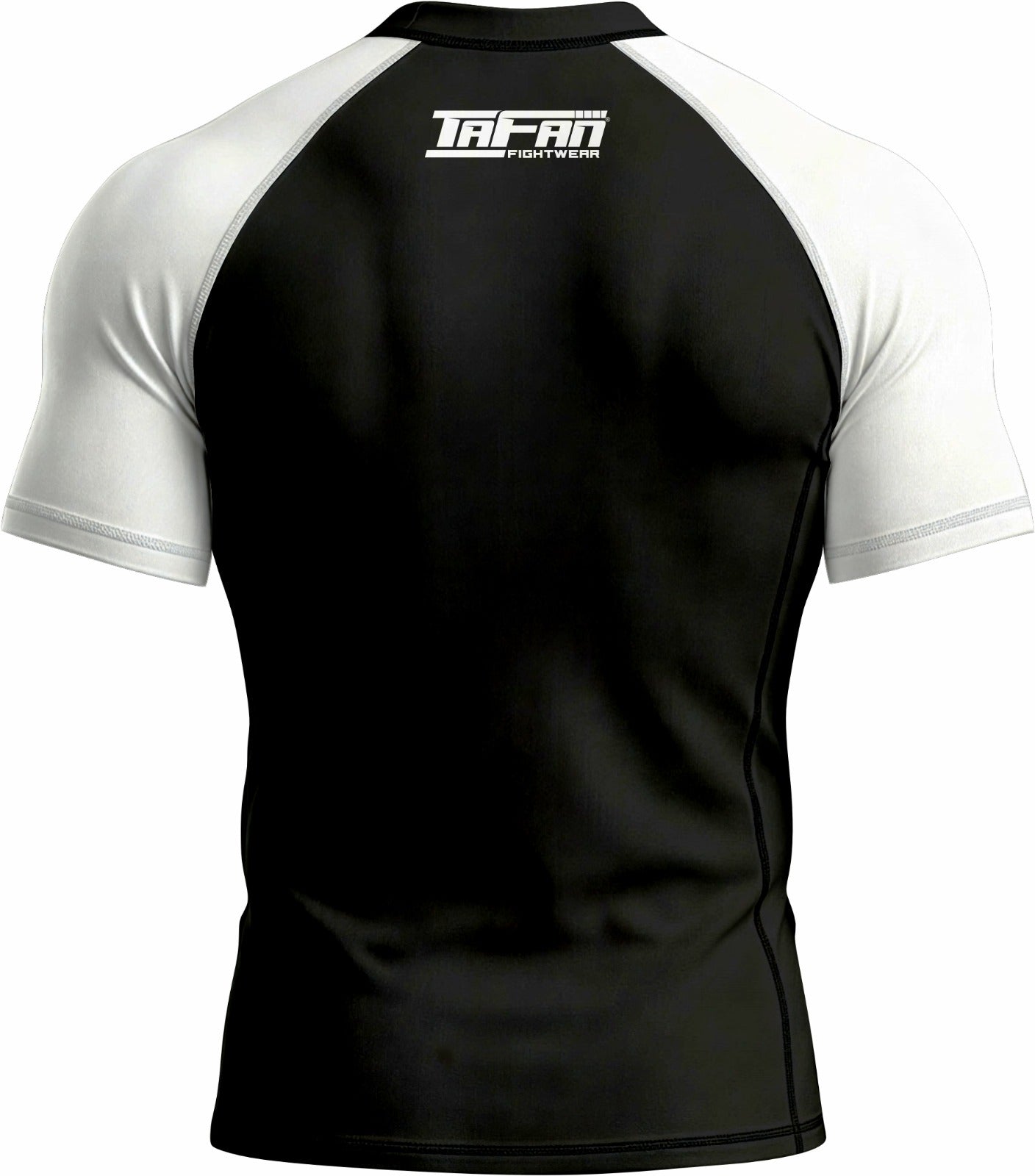 Black with White Sleeves Ranked Rashguard