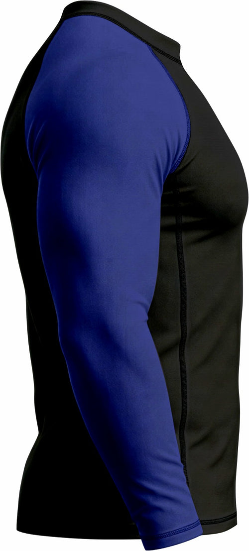 Black with Blue Sleeves Ranked Rashguard