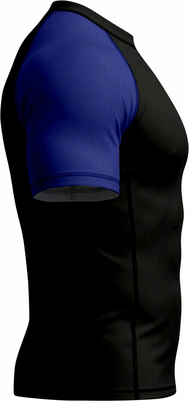 Black with Blue Sleeves Ranked Rashguard