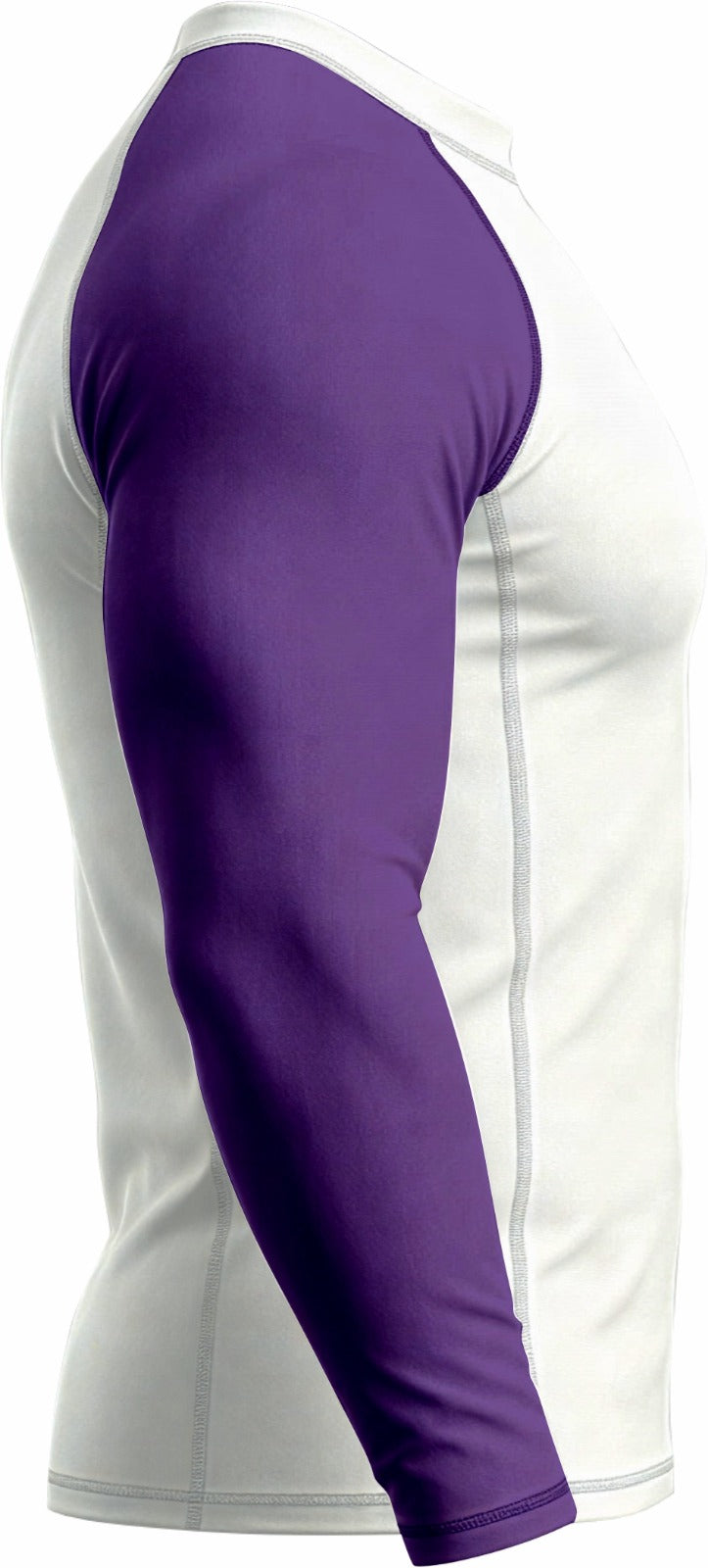 White with Purple Sleeves Ranked Rashguard