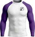 White with Purple Sleeves Ranked Rashguard