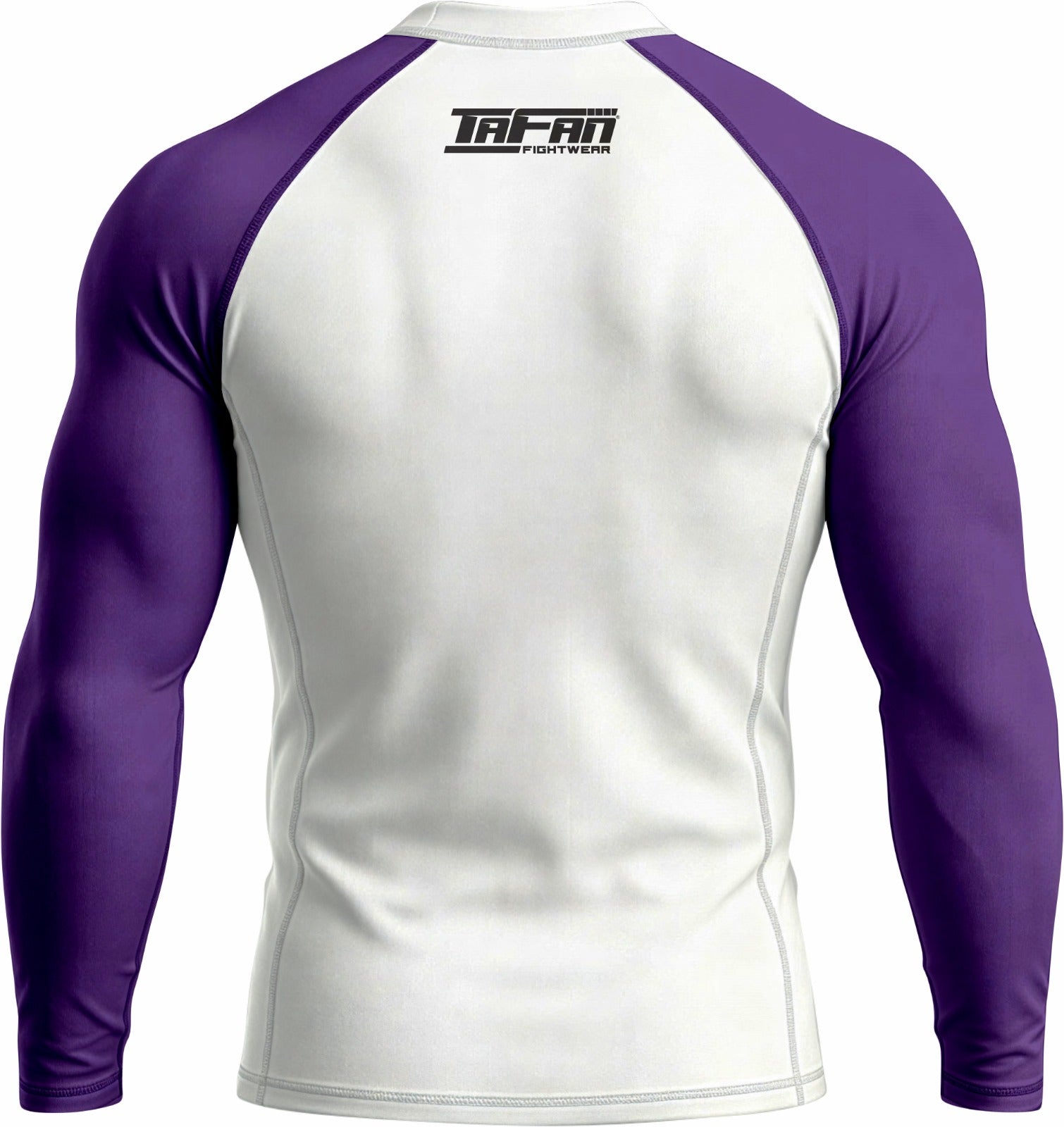 White with Purple Sleeves Ranked Rashguard