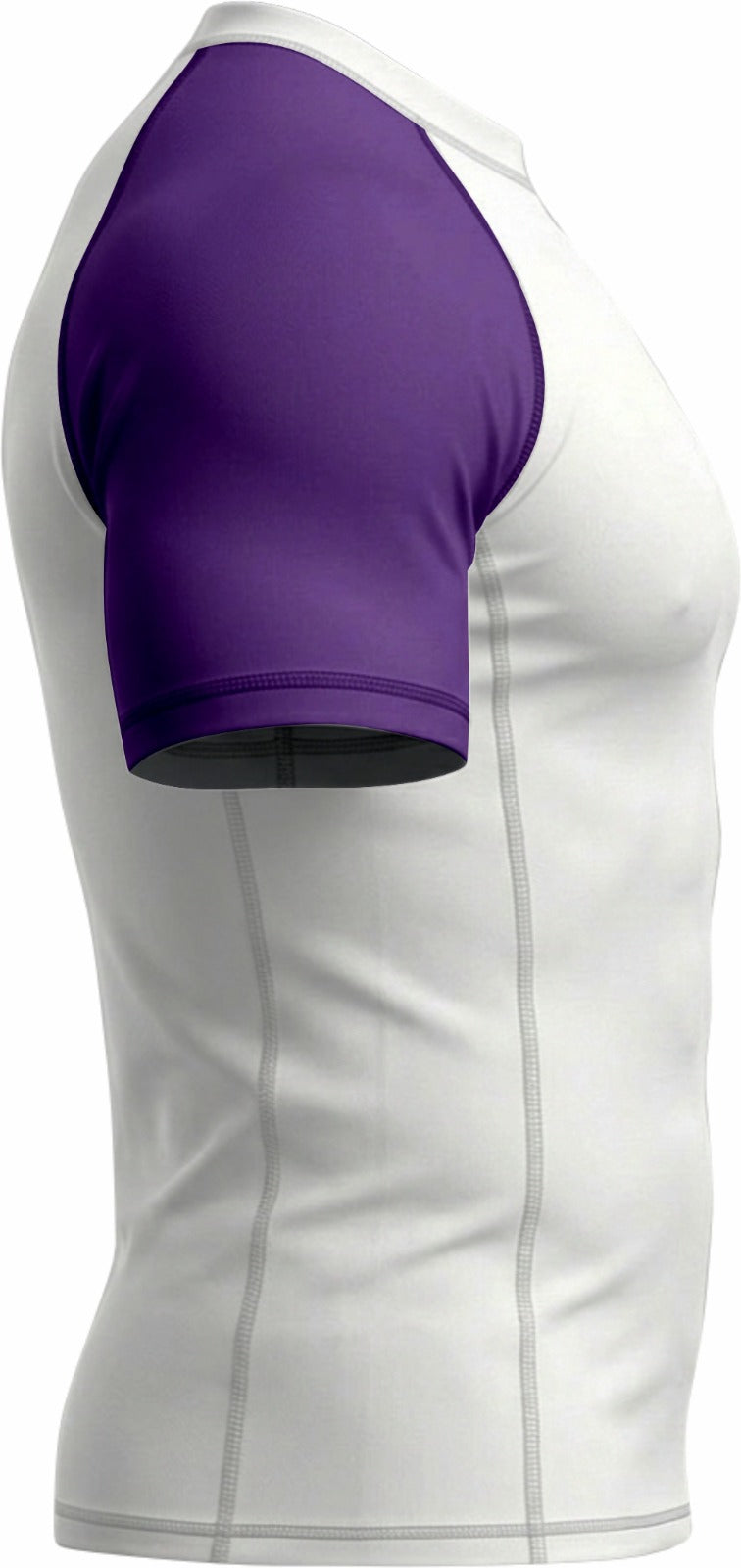 White with Purple Sleeves Ranked Rashguard