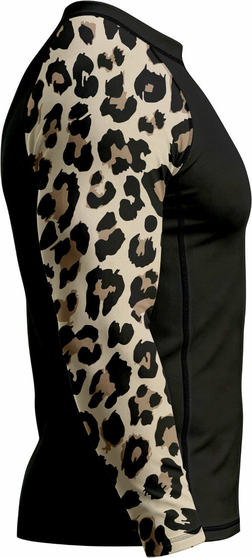Black and Beige Premium Bjj Rash Guard For Men/Women