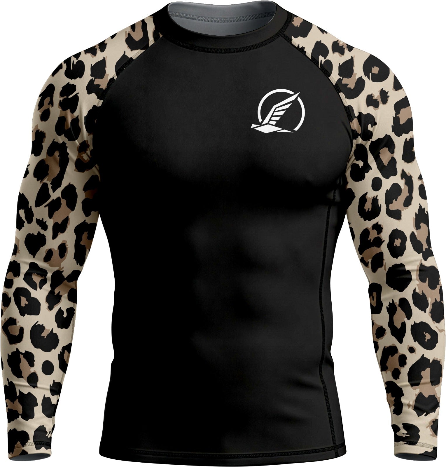 Black and Beige Premium Bjj Rash Guard For Men/Women