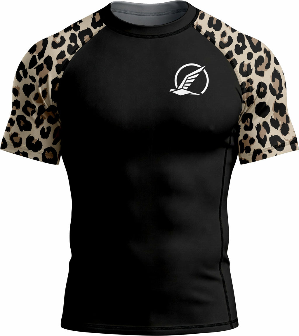 Black and Beige Premium Bjj Rash Guard For Men/Women