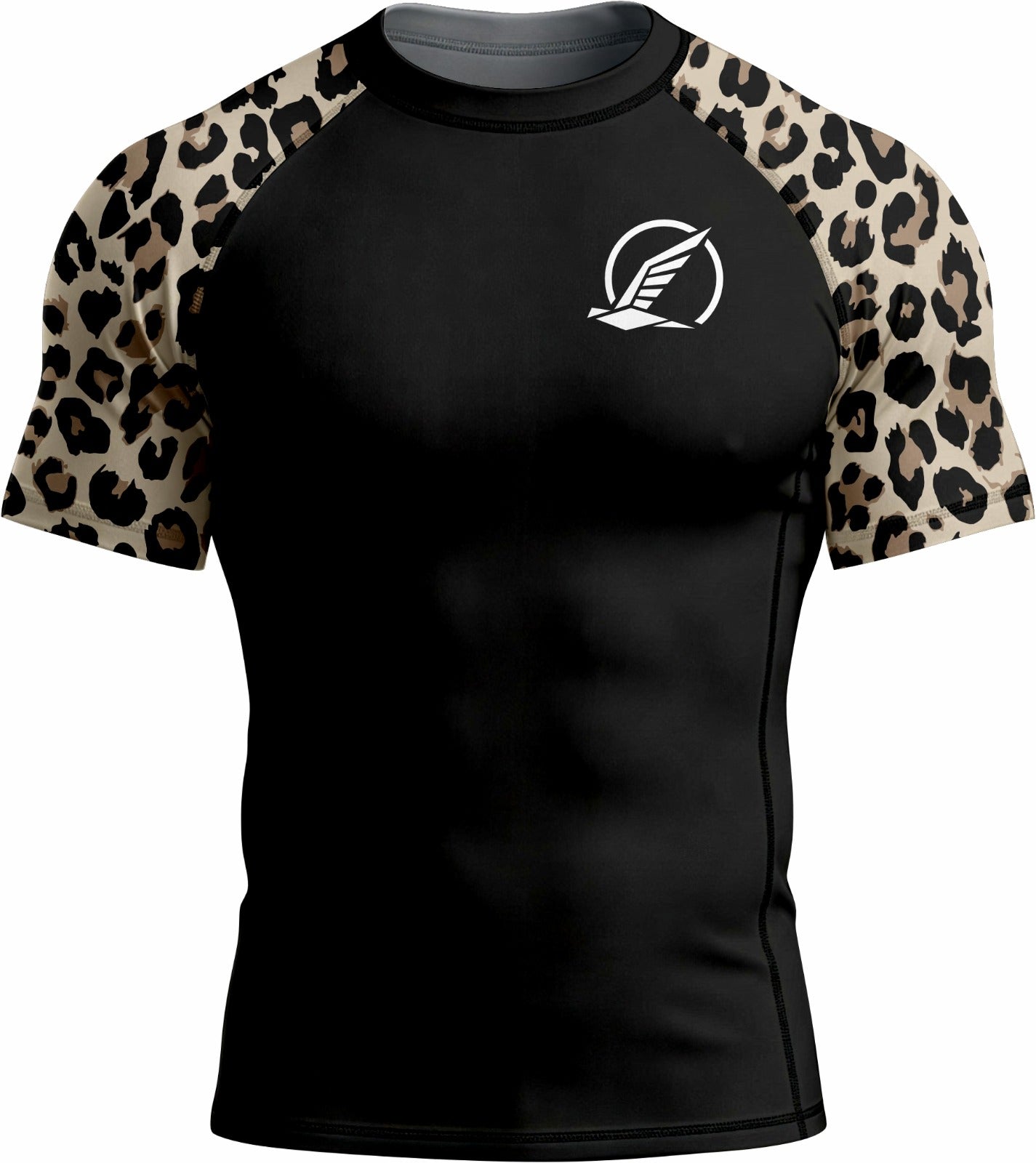 Black and Beige Premium Bjj Rash Guard For Men/Women