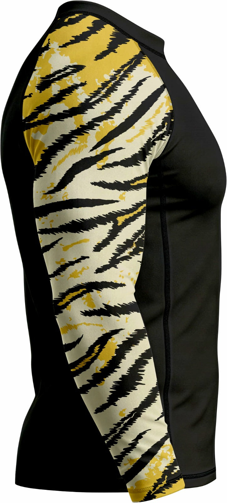 Black with Beige & Mustard Premium Bjj Rash Guard For Men/Women