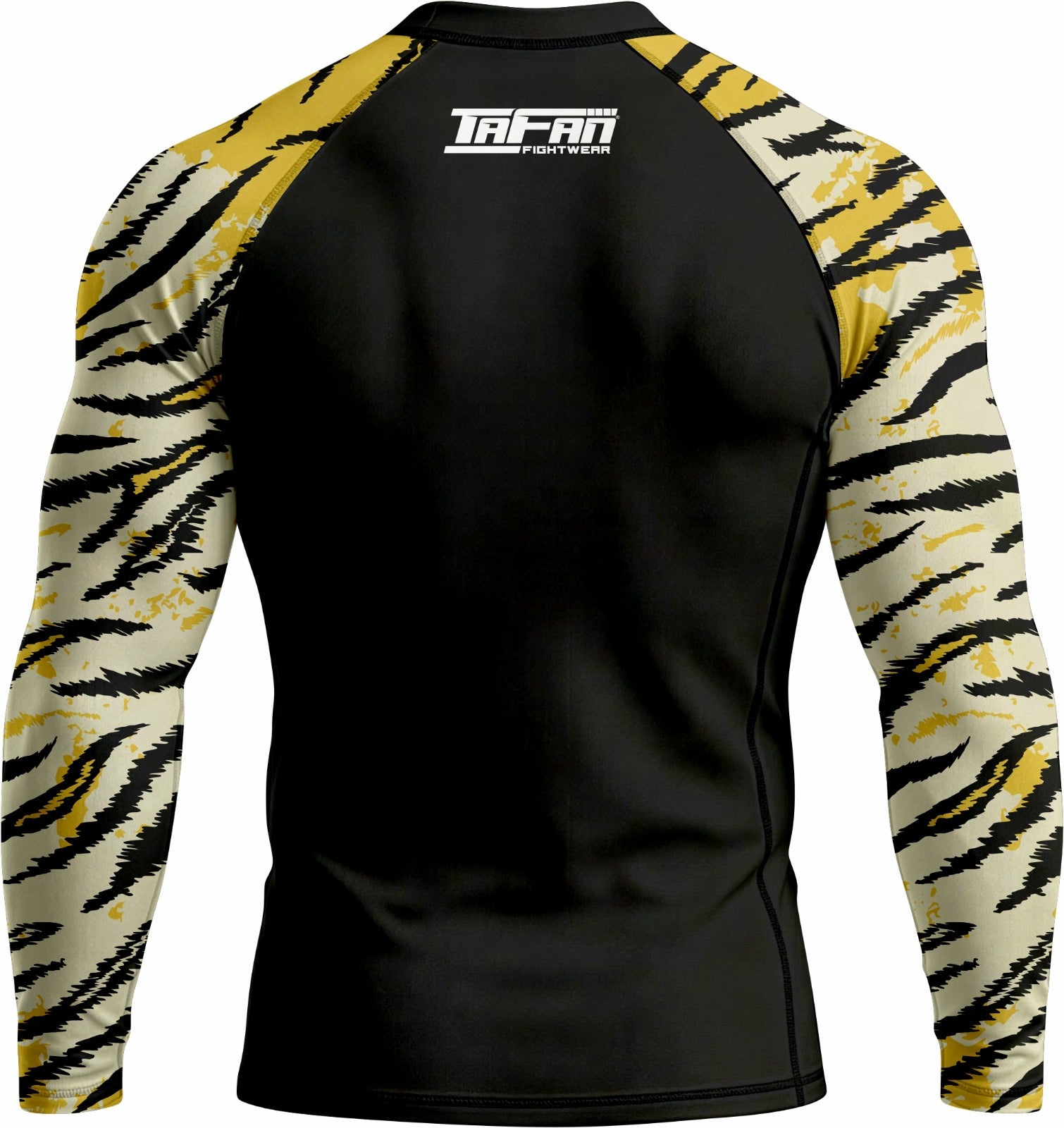 Black with Beige & Mustard Premium Bjj Rash Guard For Men/Women