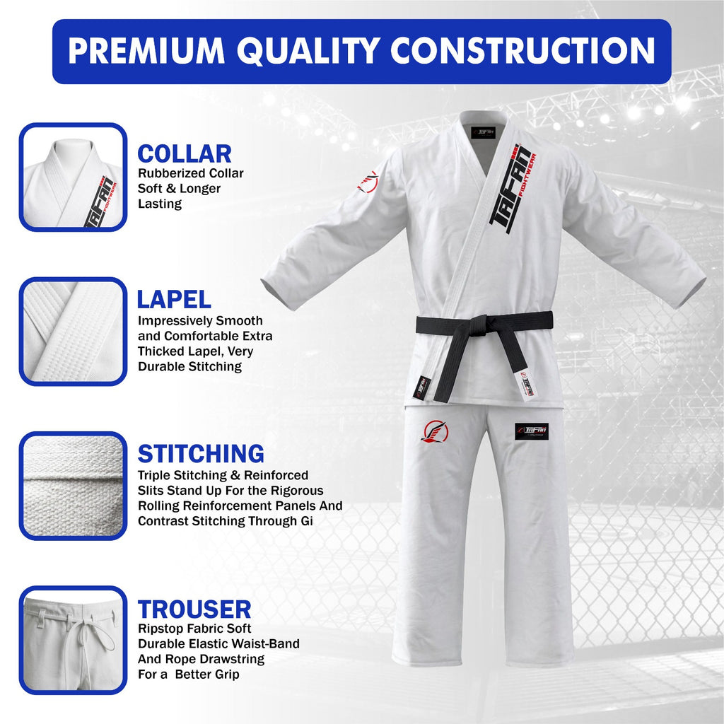 Basic White Brazilian Jiu Jitsu GI (BJJ GI)